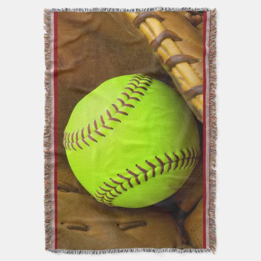 Wurfs-Decke der Softball-gelbe schnelle Decke (Vorderseite Vertikal)