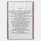 Wurfs-Decke des Psalm-23 Decke (Vorderseite Vertikal)