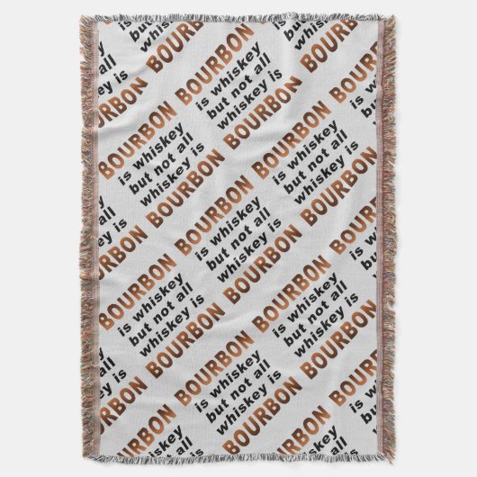 WURFS-DECKE - nicht aller Whisky ist BOURBON! Decke (Vorderseite Vertikal)