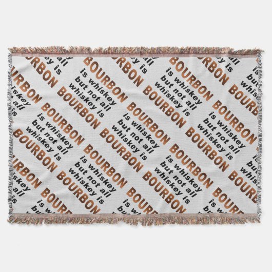 WURFS-DECKE - nicht aller Whisky ist BOURBON! Decke (Vorderseite)