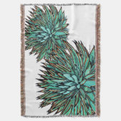 Wurfs-Decken - stachelige grüne Agave Decke (Vorderseite Vertikal)