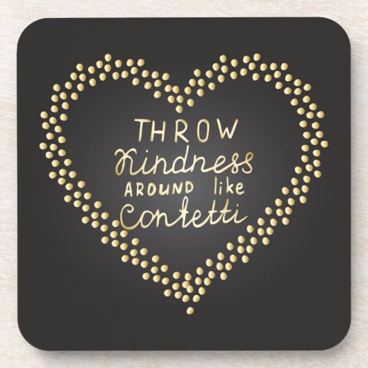 Wurfs-Güte mag herum Confetti Untersetzer (Vorderseite)