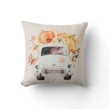 WURFS-KISSEN | dankbarer rustikaler Fall-Ernte-LKW