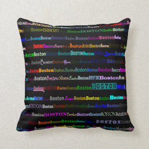 Wurfs-Kissen des Boston-Text-Entwurfs-I Kissen