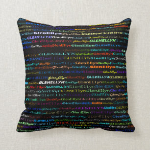 Wurfs-Kissen des Glen Ellyn-Text-Entwurfs-I Kissen