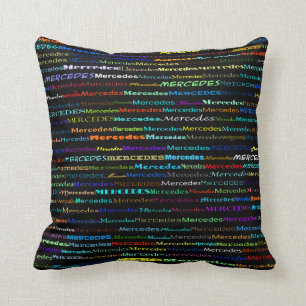 Wurfs-Kissen des Mercedes-Text-Entwurfs-I Kissen