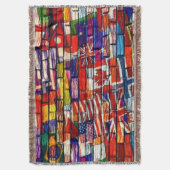 Wurfs-umfassende Weltflaggen Decke (Vorderseite Vertikal)