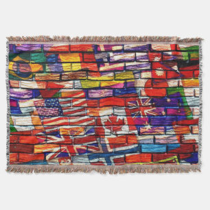 Wurfs-umfassende Weltflaggen Decke