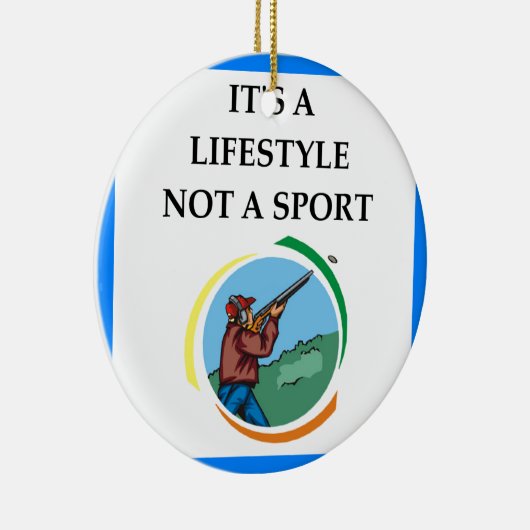 Wurfscheibenschießen Keramik Ornament (Rechts)