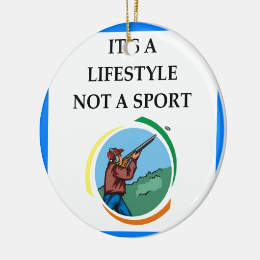 Wurfscheibenschießen Keramik Ornament (Links)