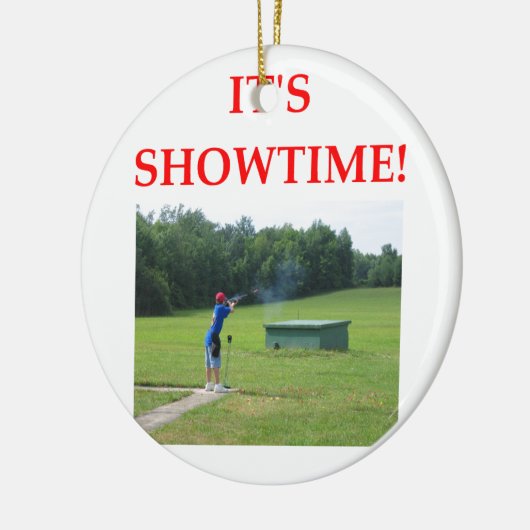 Wurfscheibenschießen Keramikornament (Links)