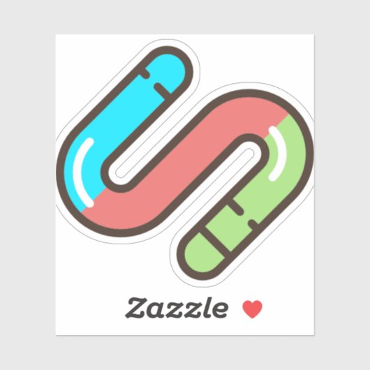 Wurm Aufkleber (Blatt)