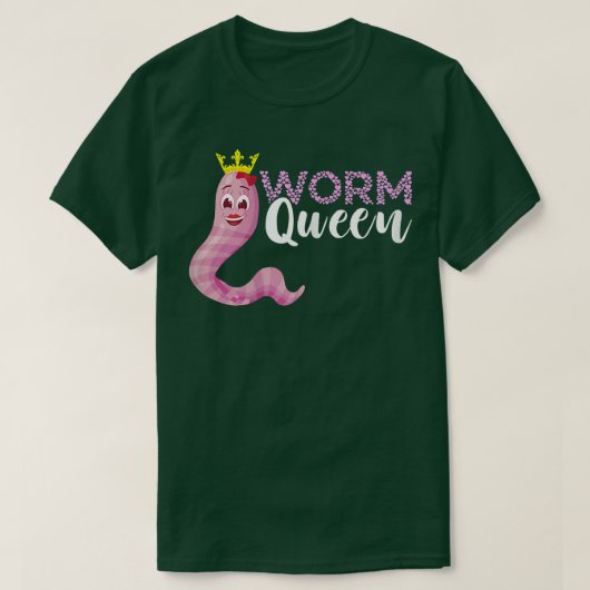 Wurm Bauer Queen Crown Vermiculture Red Wiggler W T-Shirt (Design vorne)