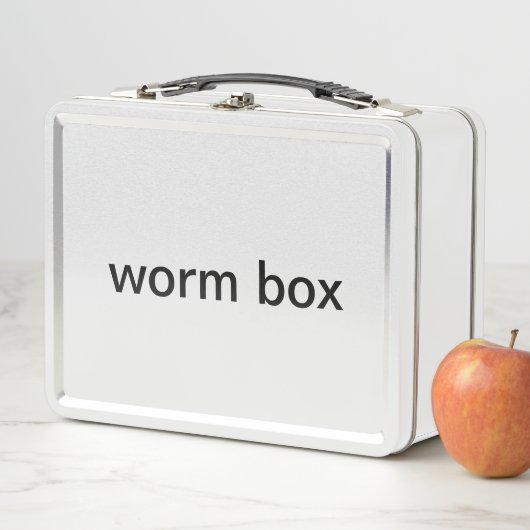 Wurm-Brotdose Metall Lunch Box (Beispiel)