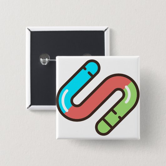 Wurm Button (Vorne & Hinten)