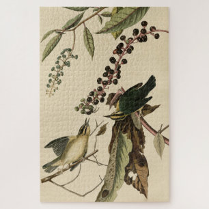 Wurm frisst Warbler - Audubons Vögel in Amerika Puzzle