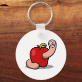 Wurm im Apple-Schlüsselanhänger Schlüsselanhänger (Vorderseite)