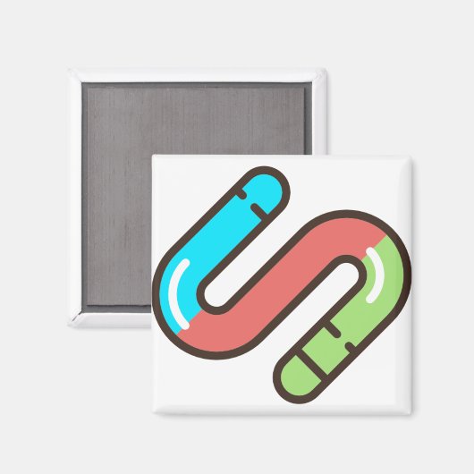 Wurm Magnet (Vorderseite/Rückseite)