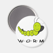 Wurm Magnet (Vorderseite/Rückseite)