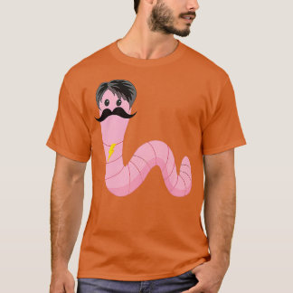 Wurm mit einem Mustache Vanderpumpe Regeln zitiere T-Shirt