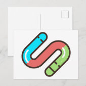 Wurm Postkarte (Vorne/Hinten)