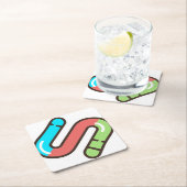 Wurm Rechteckiger Pappuntersetzer (Vor Ort)