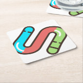 Wurm Rechteckiger Pappuntersetzer (angewinkelt)