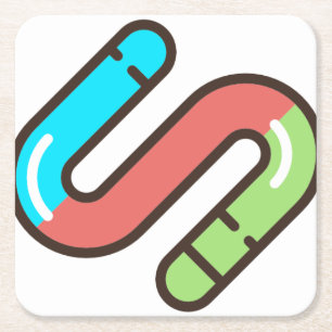 Wurm Rechteckiger Pappuntersetzer