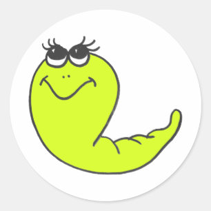 Wurm Runder Aufkleber