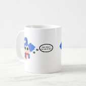 Wurm-Tasse - 'Hows über eine nette Tasse Tee? ' (Vorderseite Links)
