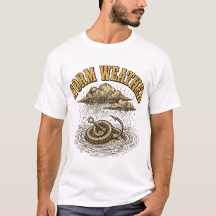 Wurm-Wetter-T-Shirt – Lustiger Regentag-Angler T-Shirt