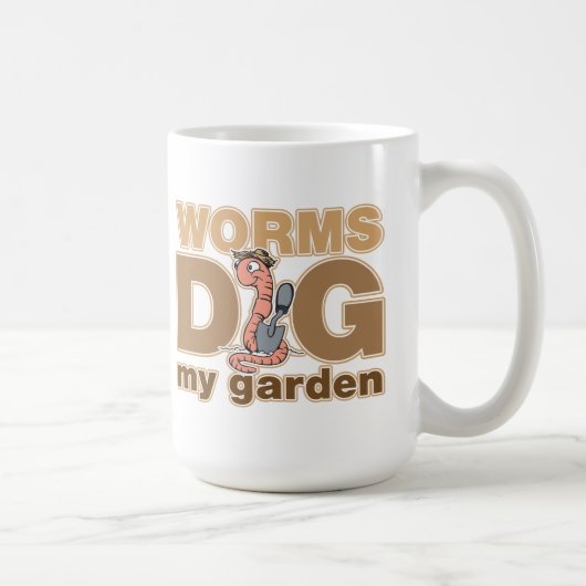 Würmer graben meinen Garten Kaffeetasse (Rechts)
