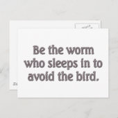 Würmer haben das schlechteste Glück Postkarte (Vorne/Hinten)