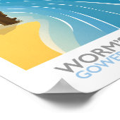 Wurmkopf - Rhossili Bay Beach Poster (Ecke)