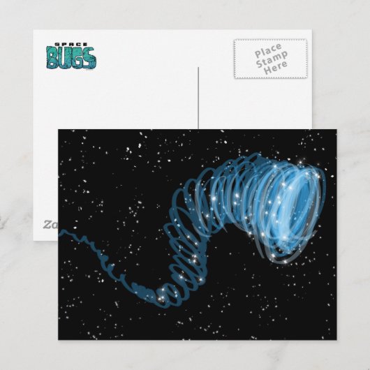 Wurmloch Postkarte (Vorne/Hinten)