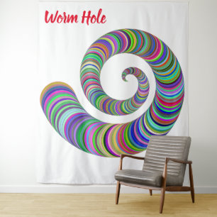 Wurmloch-Tapete Wandteppich