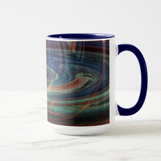 Wurmloch über der Bucht Abstrakte Tasse (Rechts)