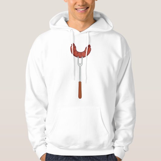 Wurst auf einer Gabel Hoodie (Vorderseite)