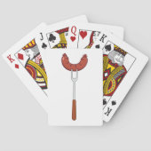 Wurst auf einer Gabel Spielkarten (Rückseite)