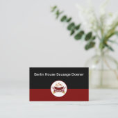 Wurst-Barbecue-Restaurant-Thema Visitenkarte (Stehend Vorderseite)