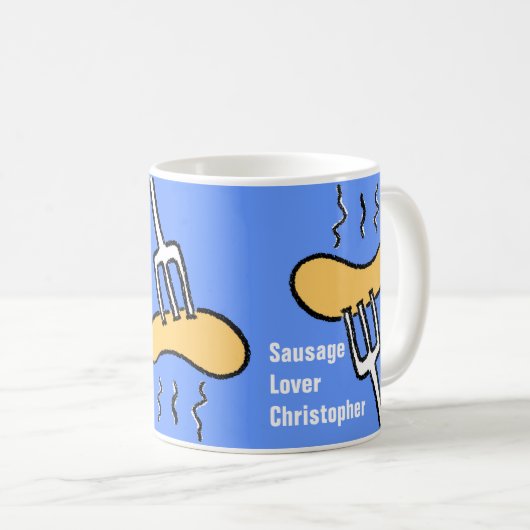 Wurst Design Tasse. Personalisieren. Kaffeetasse (VorderseiteRechts)