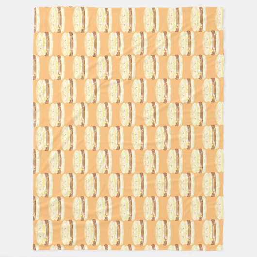 Wurst, Ei und Käsesandwich Fleecedecke (Vorderseite)