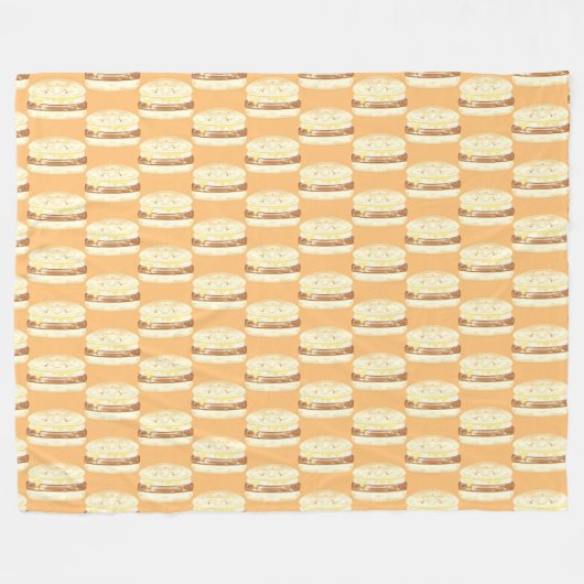 Wurst, Ei und Käsesandwich Fleecedecke (Vorderseite (Horizontal))