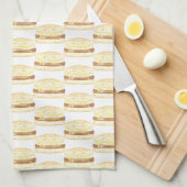 Wurst, Ei und Käsesandwich Geschirrtuch (Viertel Falte)