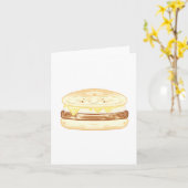 Wurst, Ei und Käsesandwich Karte (Gelbe Blume)