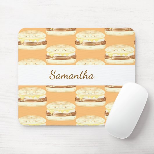 Wurst, Ei und Käsesandwich Mousepad (Mit Mouse)