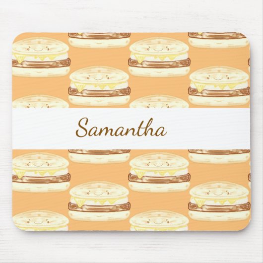 Wurst, Ei und Käsesandwich Mousepad (Vorne)