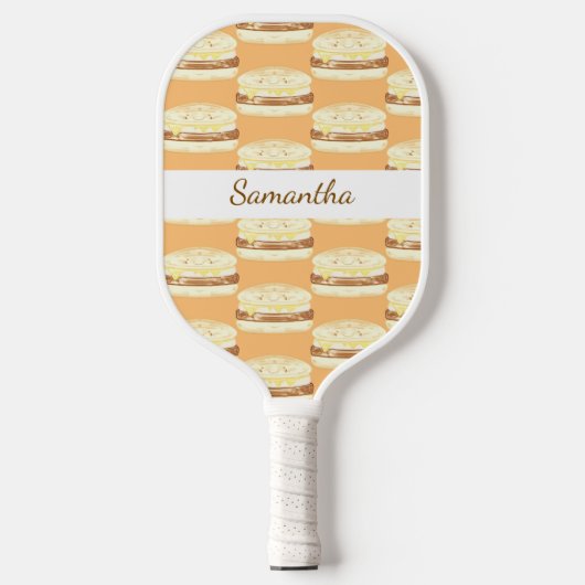 Wurst, Ei und Käsesandwich Pickleball Schläger (Vorderseite)