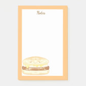 Wurst, Ei und Käsesandwich Post-it Klebezettel (Vorderseite)