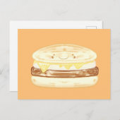 Wurst, Ei und Käsesandwich Postkarte (Vorne/Hinten)